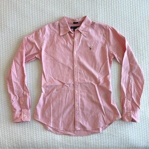NWT Ralph Lauren pink slim fit button up oxford shirt